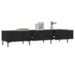 vidaXL Meuble TV noir 150x36x30 cm bois d'ingénierie