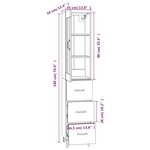 Vidaxl buffet haut chêne fumé 35x34x180 cm bois d'ingénierie