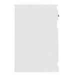 vidaXL Bureau avec tiroir blanc brillant 115x50x75cm bois d'ingénierie