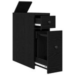 vidaXL Armoire étroite pour salle de bain Chêne noir 80 x 18 x 60 cm
