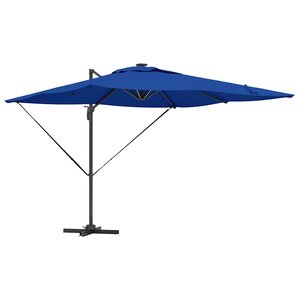 vidaXL Parasol bleu azur 286 x 285 x 270 cm Aluminium
