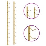 vidaXL Casier à vin mural pour 12 bouteilles 2 Pièces Doré Fer