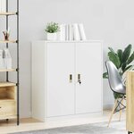 vidaXL Armoire de rangement Blanc 90 x 40 x 105 cm Acier