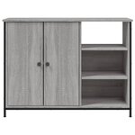 vidaXL Buffet sonoma gris 100x33x75 cm bois d'ingénierie