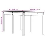 vidaXL Table de jardin marron miel 159 5x82 5x76 cm bois massif de pin