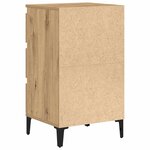 vidaXL Cabinet de chevet avec tiroir chêne artisanal 40 x 35 x 70 cm