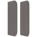 vidaXL Tête de lit avec oreilles Gris 183x16x78/88 cm Similicuir