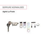 Serrure normalisée la poste pour boite aux lettres