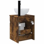 vidaXL Meuble de lavabo mural Chêne fumé 39 x 41 x 64 5 cm
