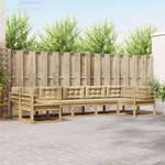 vidaXL Ensemble de canapés d'extérieur 7 Pièces Blanc et Beige