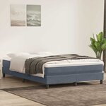 vidaXL Sommier à lattes de lit et matelas gris foncé 140x220cm velours