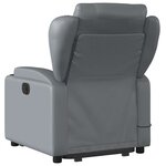 vidaXL Fauteuil inclinable de massage Gris Similicuir