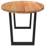 vidaXL Table à manger marron clair bois de chêne massif ovale