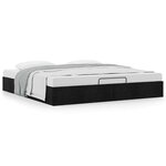 VidaXL Cadre de lit ottoman sans matelas noir 180x200 cm tissu