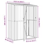 vidaXL Cabanons de jardin Marron 153 5 x 86 x 200 cm Métал