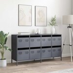 vidaXL Buffet anthracite 135x39x73 5 cm acier laminé à froid