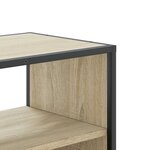 vidaXL Meuble TV chêne sonoma 80x31x39 5 cm bois d'ingénierie et métal
