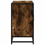 vidaXL Armoire lavabo de salle de bain chêne fumé bois d'ingénierie