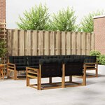 vidaXL Ensemble de canapés d'extérieur 7 pc Naturel et noir