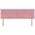 vidaXL Tête de lit avec des lumières à LED Réglable Rose 80 cm Velours