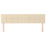 vidaXL Têtes de lit 2 Pièces Crème 90x5x78/88 cm Tissu