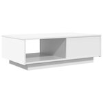 vidaXL Table basse avec tiroir Blanc 95 x 55 x 31 cm Bois d'ingénierie