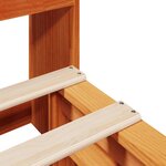 vidaXL Lit bibliothèque sans matelas cire marron 200x200cm bois massif