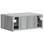 vidaXL Cabinet de chevet mural Sonoma gris 49 x 34 5 x 20 cm