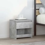 vidaXL Tables de chevet 2 Pièces Gris béton 40x30x39 cm Bois d’ingénierie