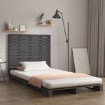 vidaXL Tête de lit murale Gris 81x3x91 5 cm Bois massif de pin