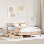 vidaXL Cadre de lit sans matelas 140x200 cm bois massif de pin