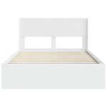 vidaXL Cadre de lit avec rangement et tête de lit Blanc 140 x 200 cm