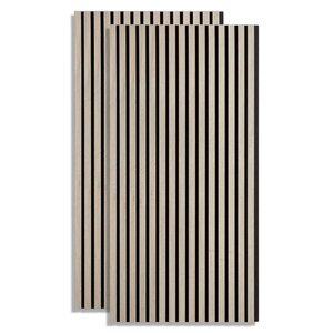 2 Panneaux muraux 60x120 bois naturel acoustiques