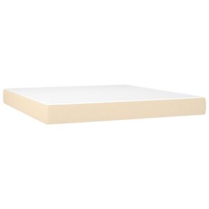 vidaXL Matelas de lit à ressorts ensachés Crème 160x200x20 cm Tissu