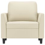vidaXL Fauteuil Crème 60 cm Similicuir