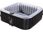 Spa gonflable nice en pvc - 6 places - gris/noir