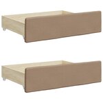 vidaXL Tiroirs de lit 2 Pièces cappuccino bois d'ingénierie et similicuir