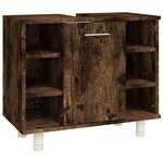 vidaXL Armoire de bain Chêne fumé 60x32x53 5 cm Bois d'ingénierie