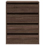 vidaXL Commode d'angle chêne marron 60x41x76 cm bois d'ingénierie