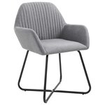 vidaXL Chaises à manger lot de 2 gris clair tissu