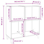 vidaXL Armoire à disques chêne marron 84 5x38x89 cm bois d'ingénierie