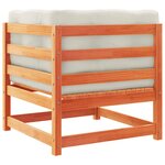 vidaXL Salon de jardin 8 Pièces avec coussins marron cire bois pin massif