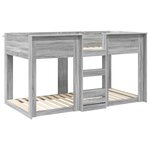 vidaXL Lit Superposé pour Enfants Gris Sonoma 90 x 200 cm
