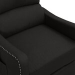 vidaXL Fauteuil de massage Noir Tissu