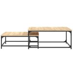 vidaXL Tables basses gigognes 2 Pièces chêne sonoma bois d'ingénierie