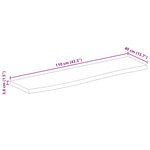 vidaXL Dessus de table 110x40x3 8cm bord vif bois massif manguier brut