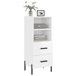 vidaXL Buffet Blanc brillant 34 5x34x90 cm Bois d'ingénierie