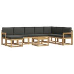 vidaXL Ensemble de canapés d'extérieur 9 pc Blanc et anthracite