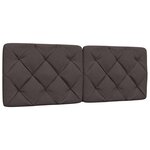 vidaXL Cadre de lit avec LED sans matelas marron foncé 140x200cm tissu