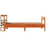 vidaXL Cadre de lit sans matelas cire marron 90x190 cm bois pin massif